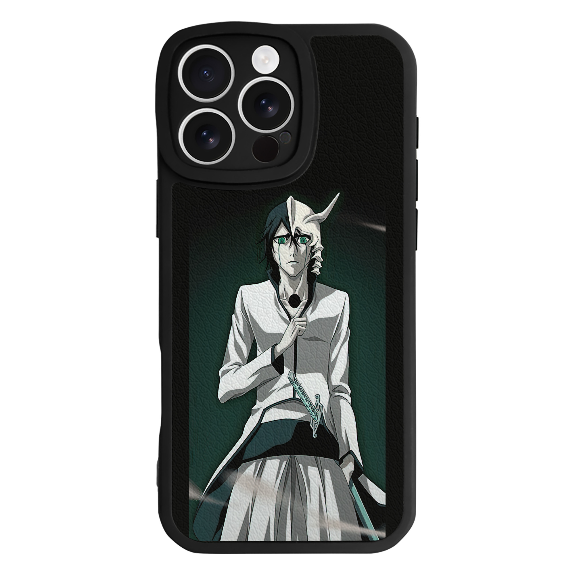 （画像用） ブリーチ ウルキオラ·シファー BLEACH Ulquiorra cifer 【iPhone 16シリーズ対応】シリコンスマホケース（レザー調） 材質：シリコン